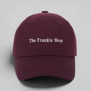 The Frankie Shop Deep Burgundy Baseball Hat
